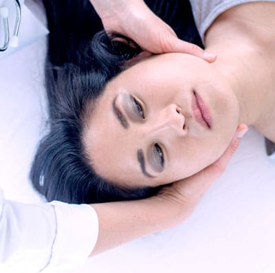 Woman receiving Massage therapy